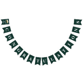 Bandeirinha Parabéns de Graduação 2025 Formando Verde