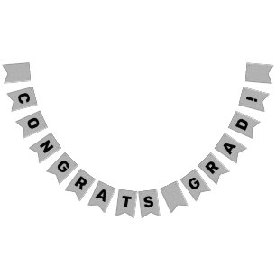 Bandeirinha Parabéns Formando Graduação Glitter Prateado