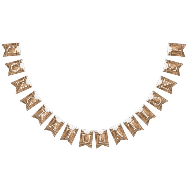 Bandeirinha Parabéns - Lace e lenha (Todos)