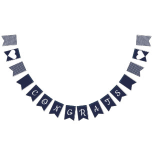 Bandeirinha Parabéns Marinho Glitter Preppy Bunting