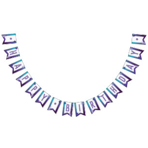 Bandeirinha Parabéns para o Starfish, do Roxo e do Teto