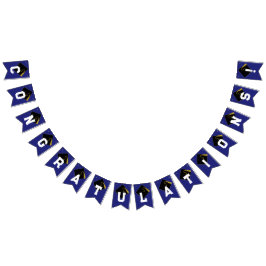 Bandeirinha Parabéns pela Formatura Azul