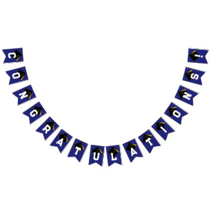 Bandeirinha Parabéns pela Formatura Azul