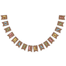 PARABÉNS personalizáveis! Burlap simulado