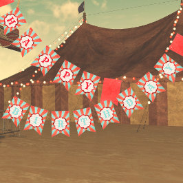 Bandeirinha Parabéns Vintage Circus