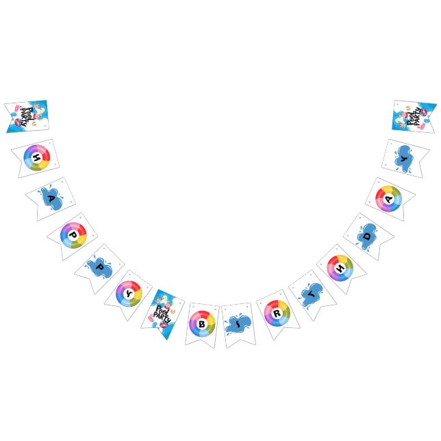 Bandeirinha Parceiro de piscina Feliz Aniversário (Todos)