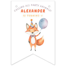 Bandeirinha Partido do Aniversário de criança Fox