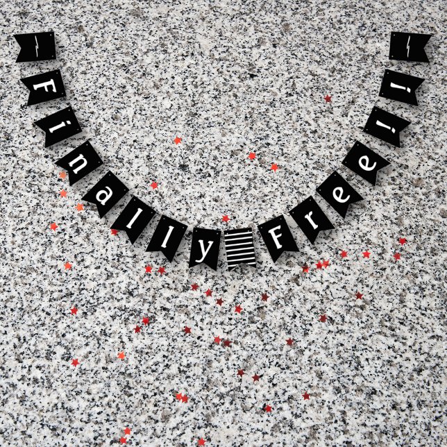 Bandeirinha Partido do Divórcio Finalmente Celebração Livre Br (Divorce Party Finally Free! flags, part of the ex-Hubby Start Packing divorce themed divorce party.)