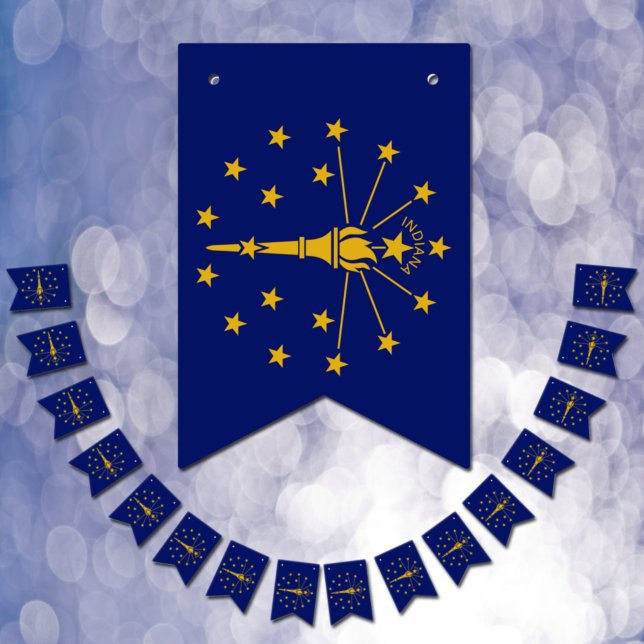 Bandeirinha Partido Indiana Flag, Banners de bundas/Casamentos (Criador carregado)
