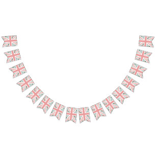 Bandeirinha Partido inglês de Union Jack dos rosas