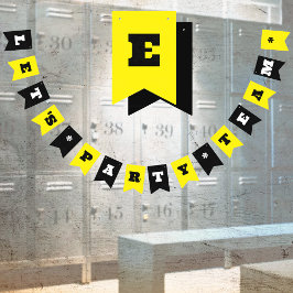 Bandeirinha Partido Personalizado/Preto Amarelo ou Evento de T