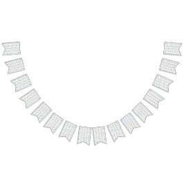 Bandeirinha Partido Rainbow Music Notes (White)