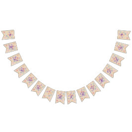 Bandeirinha Pastel Flor Feliz Aniversário