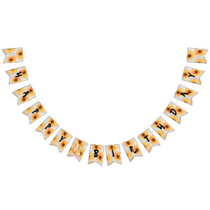 Bandeirinha Pau Russo Texturizado Queda Cozedura de Aniversári