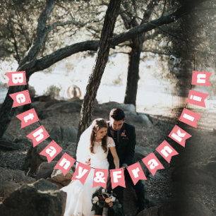 Bandeirinha Peach Rosa Bud Peachy Coral Wedding