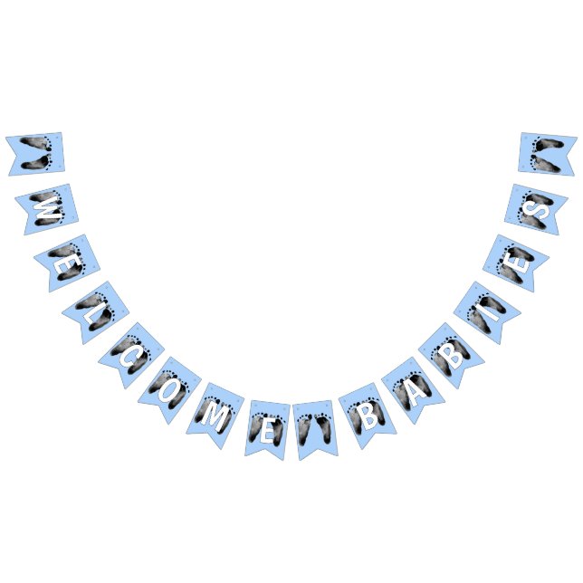 Bandeirinha Pegadas De Bebê Para Chá de fraldas (Todos)