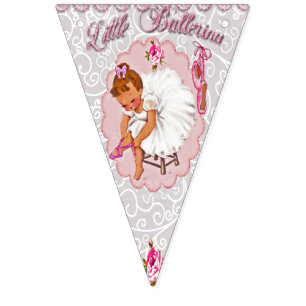 Bandeirinha "Pequena Ballerina" Bunting - Parabéns.