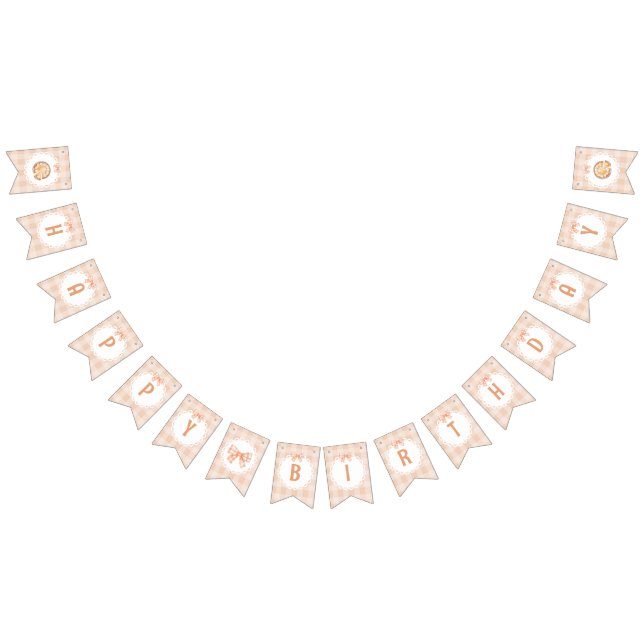 Bandeirinha Pequeno arco de Gingham de Gingham feliz com Pie (Todos)