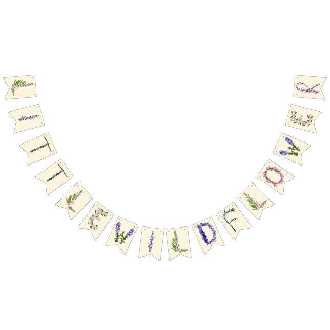 Bandeirinha Pequeno Chá de fraldas de flor selvagem (Todos)