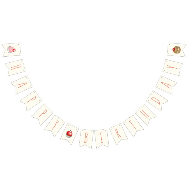 Bandeirinha Pequenos bolos Aniversário (Todos)