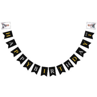 Bandeirinha Personalised Photo All Age Diy Happy Birthday With