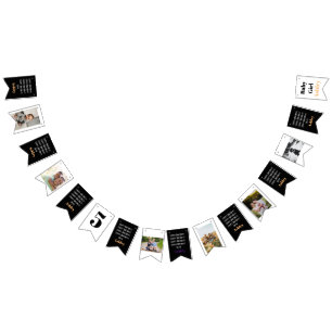 Bandeirinha Personalizado Nome Foto Moderno Elegante Personali