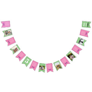 Bandeirinha Personalizado Nome Foto Moderno Elegante Personali