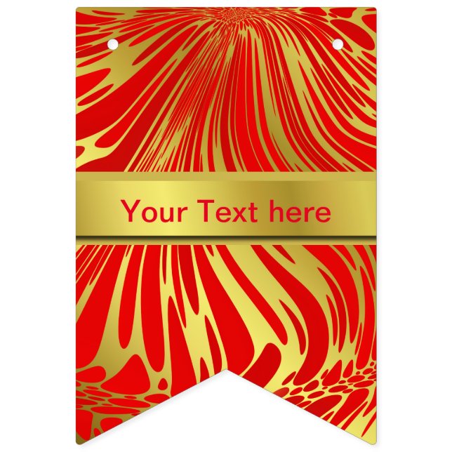 Bandeirinha personalizado, original, chama, fractal, ouro, (Segunda Bandeira)