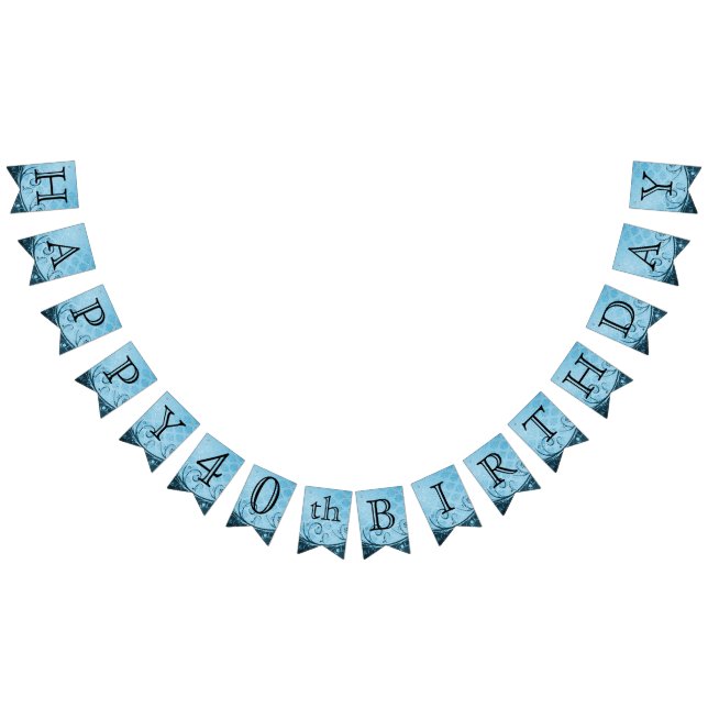 Bandeirinha Personalizar Aniversário - Azul Decorativo (Todos)