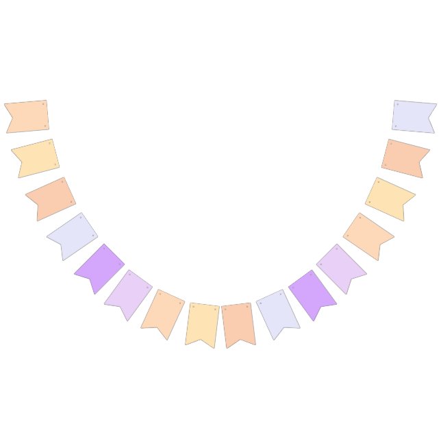 Bandeirinha Pêssego ao Gradiente Roxo Lavender (Todos)