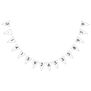 Bandeirinha pi dia 3.14159... Sinalizadores de Bunting