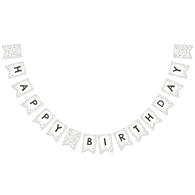 Bandeirinha Pine Confetti - Sinalizador de Bunting Pontos de A (Todos)