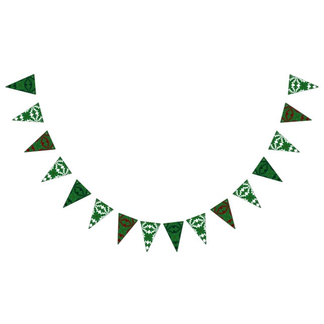 Bandeirinha Pine Mandalas - Banner de Bunting Triângulo (Todos)