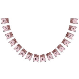 Bandeirinha Pink Flower Bunting Flag