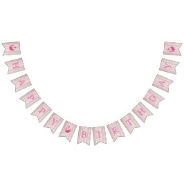 Bandeirinha Pink One Silly Cat 1st Birthday Welcome