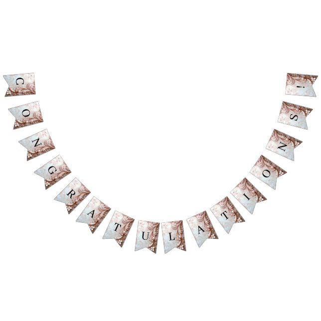 Bandeirinha Pink Ornate Pearl and Floral Bunting Flag (Todos)