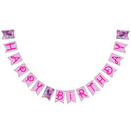 Bandeirinha Pink Pony Unicorn Bunting Banner for Birthday