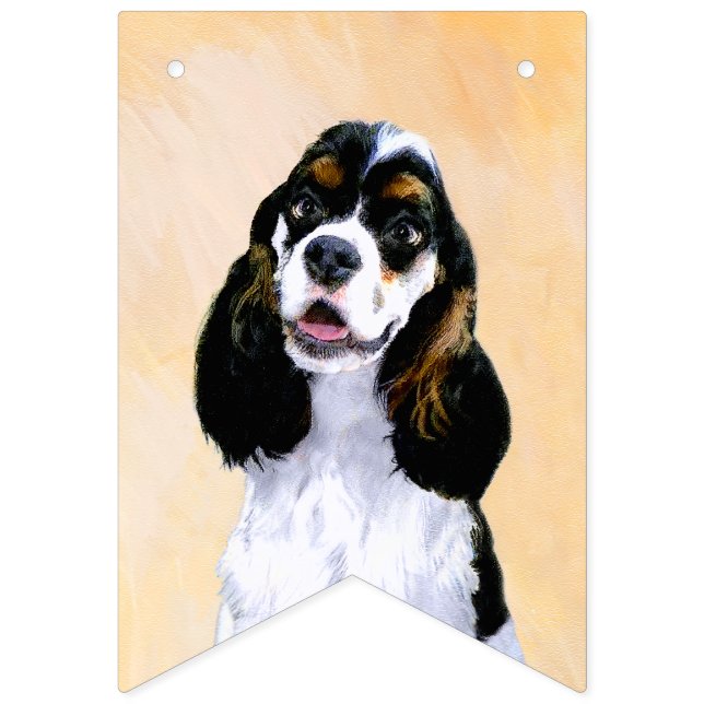 Bandeirinha Pintura De Cocker Spaniel (Participante) - Arte De (Primeira Bandeira)