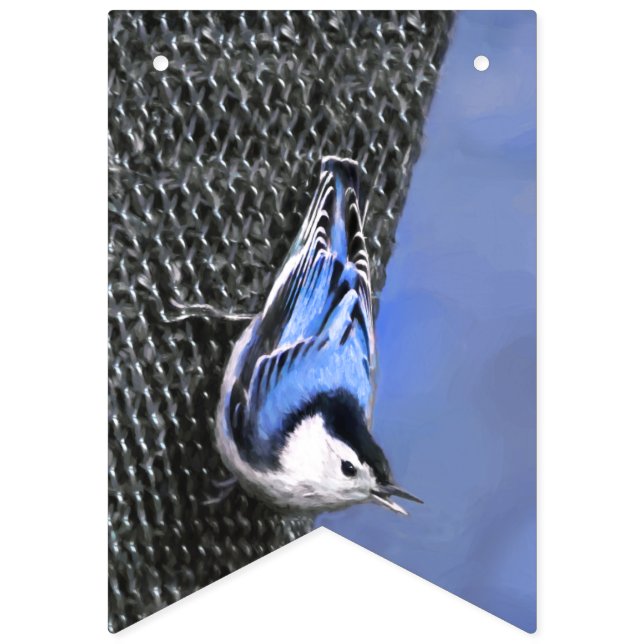 Bandeirinha Pintura De Pássaros De Casca Branca (Primeira Bandeira)
