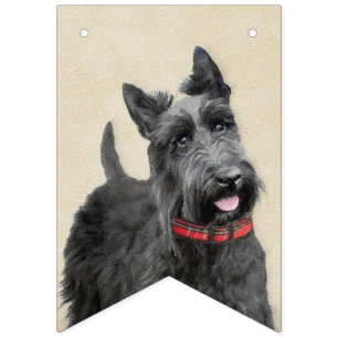 Bandeirinha Pintura de Terrier escocês - Arte de cachorro ori
