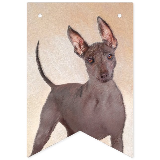 Bandeirinha Pintura Xoloitzcuintli - Arte Cachorra Original (Primeira Bandeira)