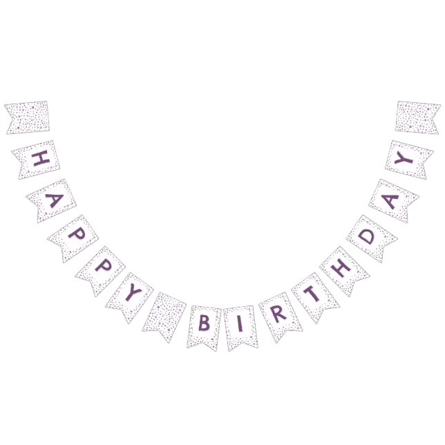 Bandeirinha Plum Confetti Watercolor Pontos de Bunting Flag (Todos)