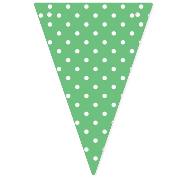 Bandeirinha Pontos Clássicos Branco - Verde de Verão (Primeira Bandeira)