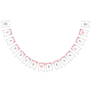 Bandeirinha Pouca festa de aniversário do chá de fraldas do