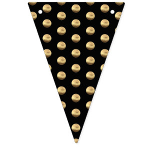Bandeirinha Preto e chique elegante Dourado do teste padrão d
