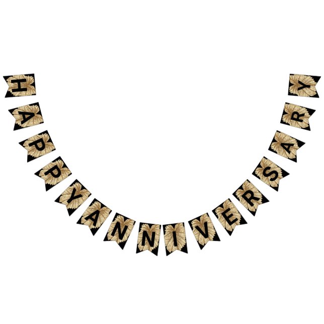 Bandeirinha Preto feliz da folha Dourado do falso do (Todos)