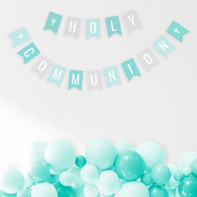 Bandeirinha Primeira Celebração da Garota Teal Silver Communio (Criador carregado)