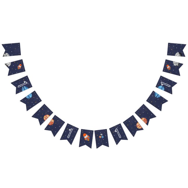 Bandeirinha Primeira viagem em torno do primeiro aniversario e (Todos)