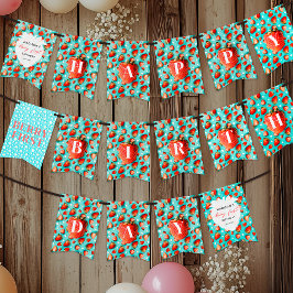 Bandeirinha Primeiro aniversario de Berry de Morango Frio