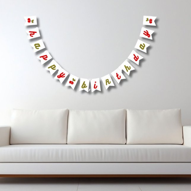 Bandeirinha Primeiro aniversario de Cherry Retro (Criador carregado)